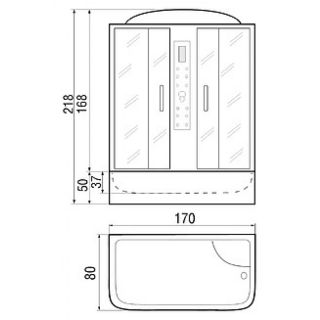 душевая кабина River DUNAY 170/80 МТ